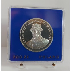 POLONIA  200 ZLOTYCH 1980 Kazimierz I Odnowiciel  proof silver 
